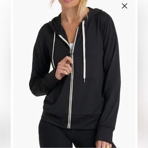 Vuori Black Halo Performance Zip-Up Hoodie